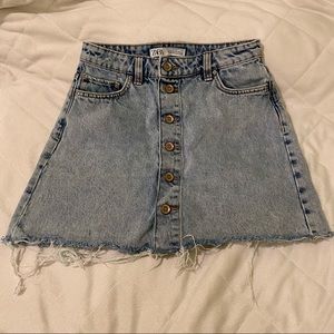 Zara Mini Denim Skirt XS